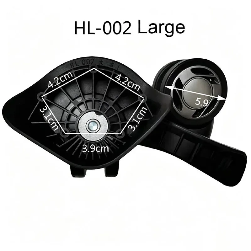 roue universelle double pour bagages de voyage hl-002, accessoires de remplacement pour valise à roulettes pivotantes w245