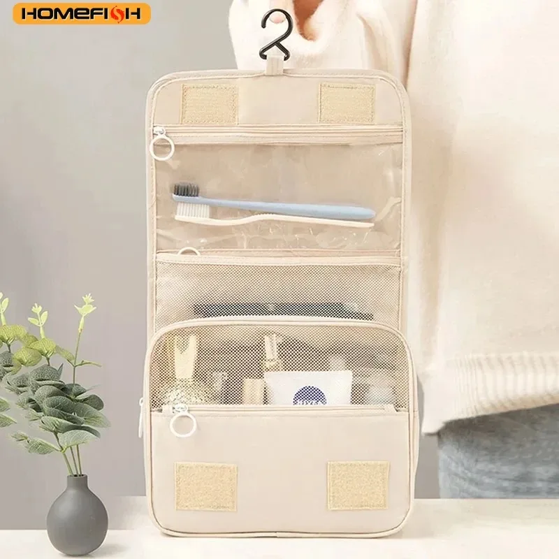 sac de toilette multi-usages homefish, sac de rangement portable pour cosmétiques, sac à main pour les voyages