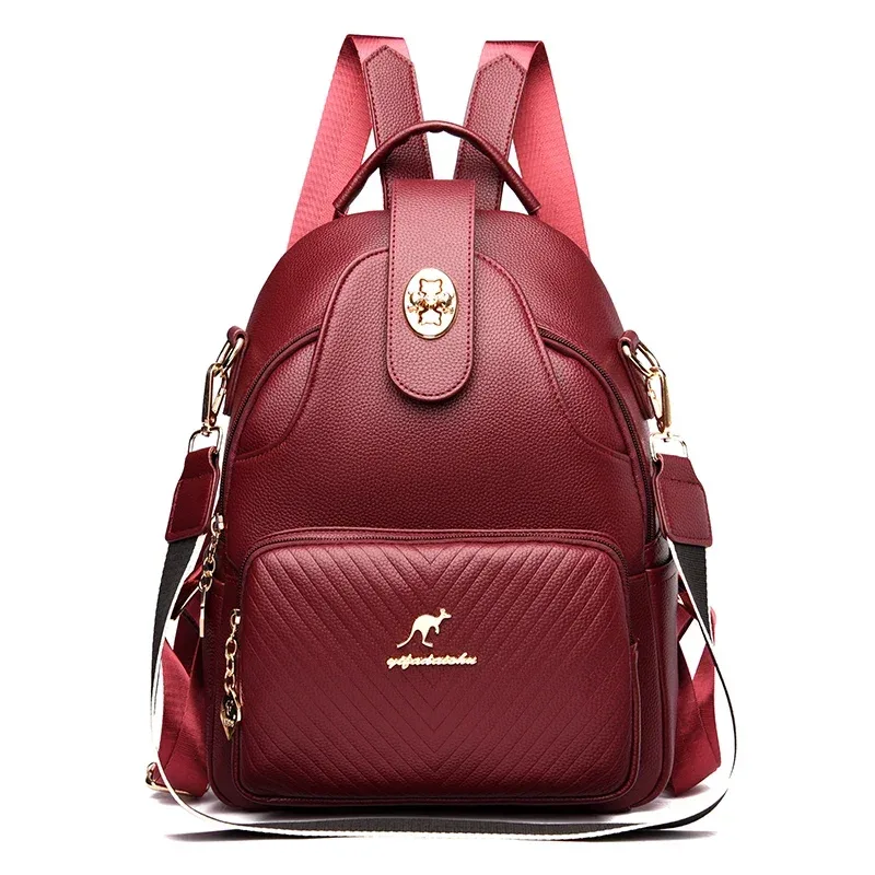 sac à dos en cuir souple pour femmes, sac à bandoulière de bonne qualité, marque de luxe célèbre, nouvelle collection 2024