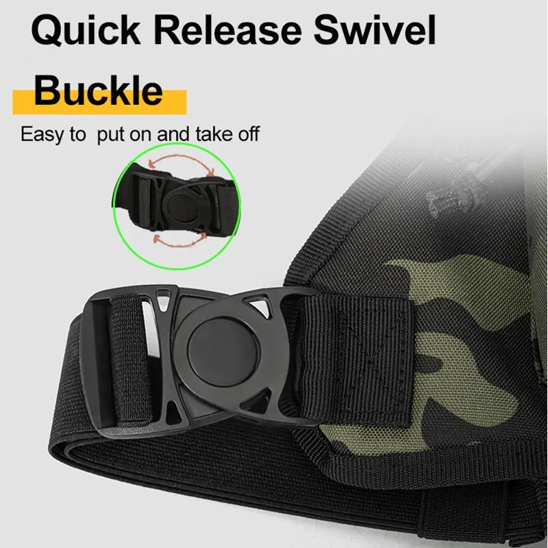 sac tactique multifonctionnel : gilet de poitrine, sac à dos, sacoche de poitrine réfléchissante pour le camping, la chasse, la course à pied, le cyclisme et les voyages, avec poche d'hydratation intégrée pour homme