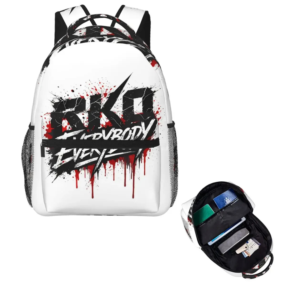 rko everybody distressed randy orton sac à dos graphique pour étudiants, sac d'école, sac à dos de randonnée pour hommes et femmes, sac à bandoulière