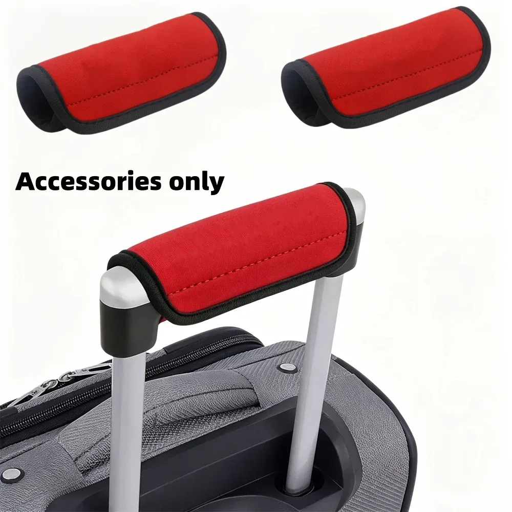 Poignées Bagage Polyester Revêtement Néoprène Noir Rouge Protection Transport Facilité Fixation Velcro Usage Voyage