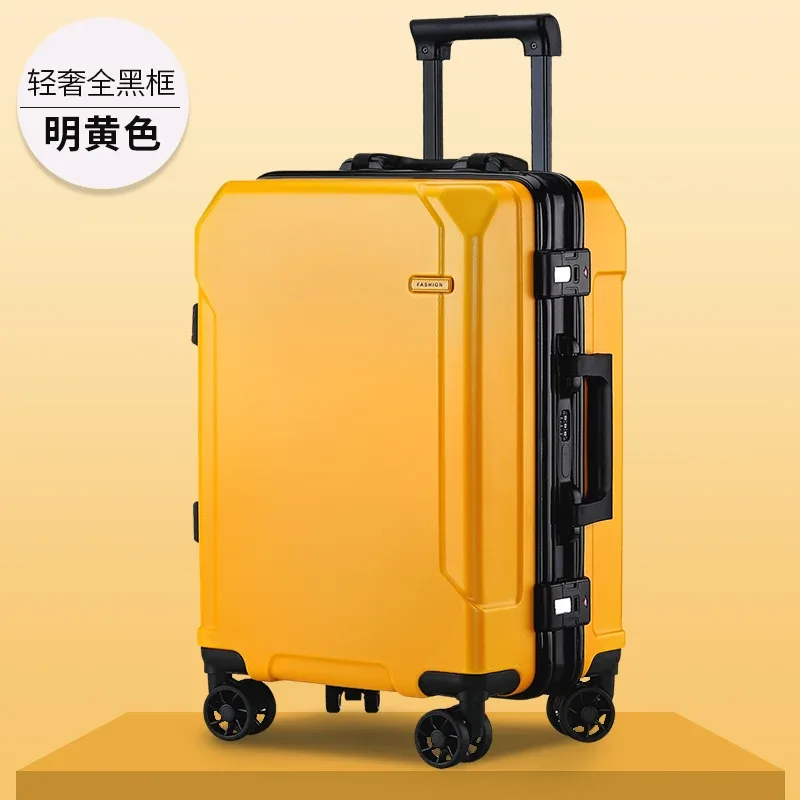 valise à roulettes avec cadre en aluminium pour hommes et femmes, bagages de voyage, petite cabine, 24 po, 20 po, tendance de la mode, nouveau