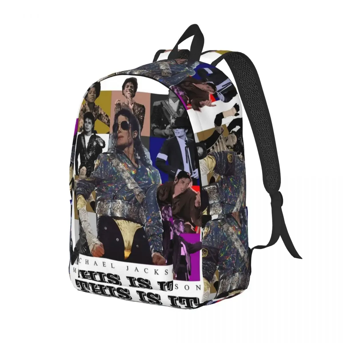 michael jackson dancing sac à dos pour étudiants, sac d'école, sac à dos de randonnée, sac de voyage pour hommes et femmes, sac à bandoulière