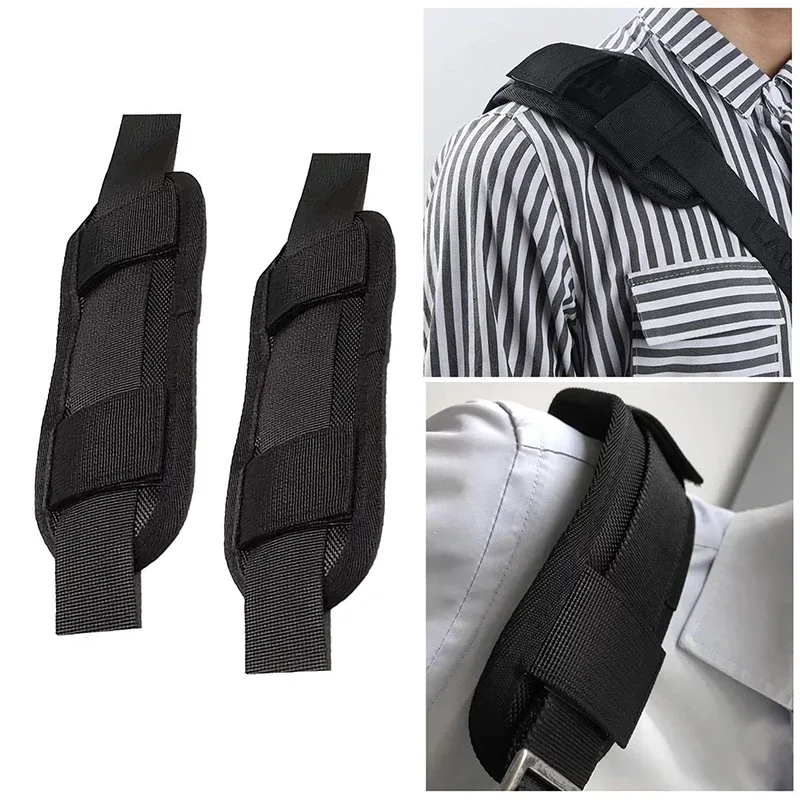 Coussinet Sangle Sac Epingle Polyester Noir Bandoulière Rembourree Confort Voyage Photo Transport Charge Lourde
