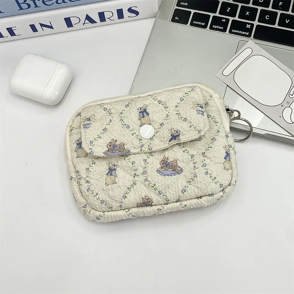 trousse cosmétique tissu coton motifs dessins animaux poche avant zippée format petite boîte usage voyage femmes