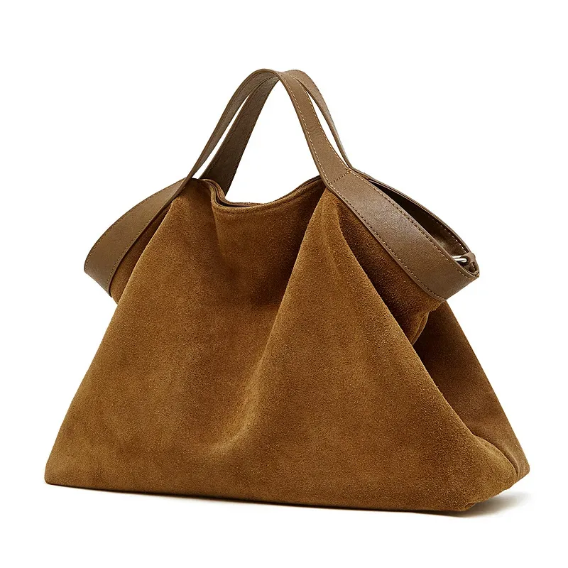 sac fourre-tout grande capacité pour femme 2026 – nouveau sac bandoulière spacieux en cuir suédé vintage – sac à main polyvalent et tendance pour le quotidien – qualité supérieure