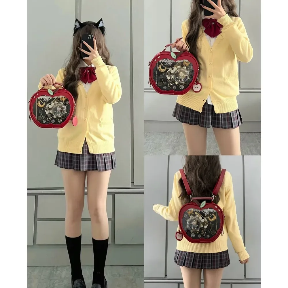 nouvelle fille harajuku niche design pomme sac à bandoulière sac à main style doux mignon ulzzang ita sac y2k sac à dos style preppy itabag