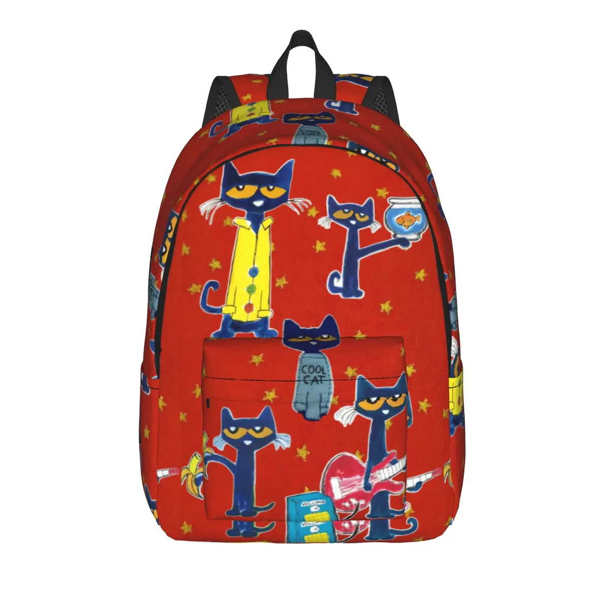 sac à dos pete le chat et ses chaussures blanches, sacs à dos d'entraînement unisexes en polyester, légers et élégants, sacs à dos pour lycée