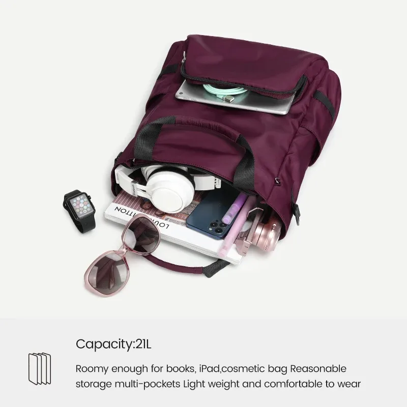 tigernu nouveau sac fourre-tout 3 en 1 avec fermeture éclair pour femmes sacs à dos d'école décontractés mode femme sac à bandoulière léger filles sacs à main