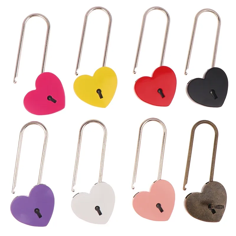 cadenas forme coeur métal rose jaune rouge noir violet gris bronze blanc voyage usage personnel sécurité antiquité