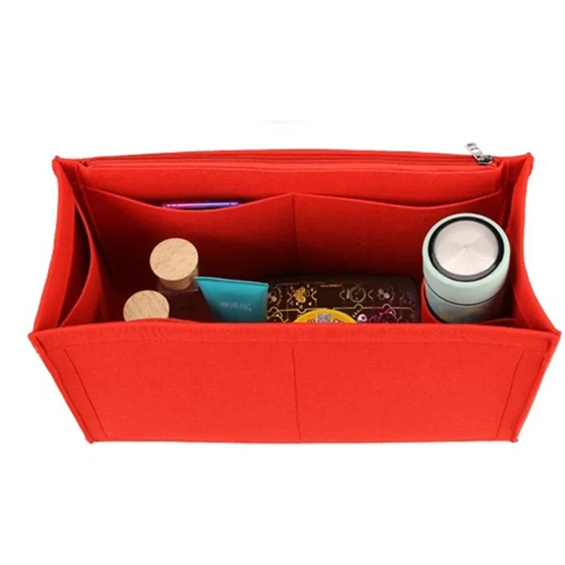sac d'insertion en tissu feutré pour livre, sac à main de maquillage, organisateur, sac à main intérieur de voyage, sac à cosmétiques, sac pour maman, fourre-tout onthego