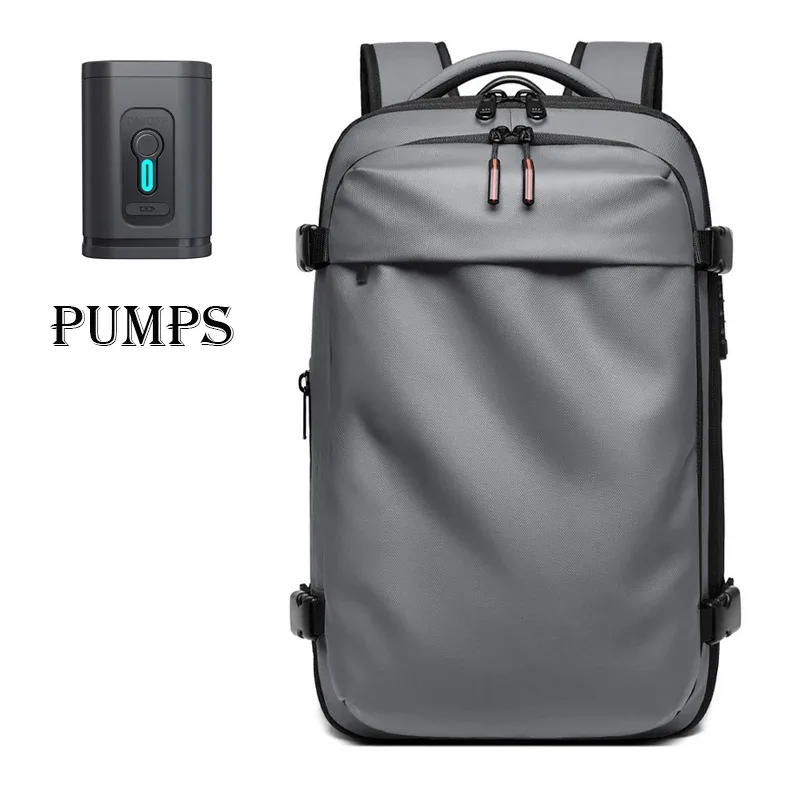 sac à dos de voyage pour hommes, sac à dos à compression sous vide pour ordinateur portable 17 pouces, sac à dos d'affaires de grande capacité, sac à dos de camping extensible, sac à dos de randonnée