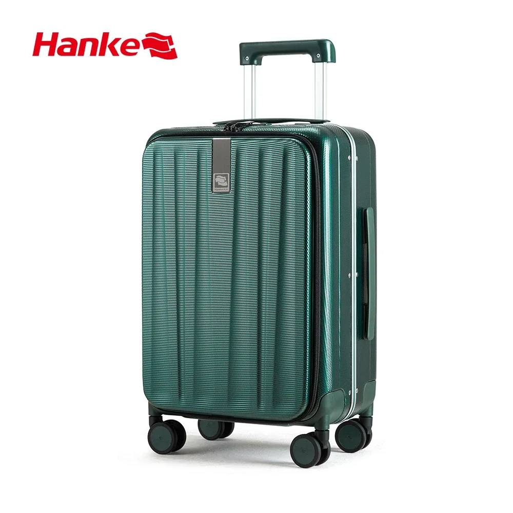 hanke-valise de voyage avec cadre en aluminium, conception innovante, bagage à main, esthétique, étroit, pc, roue tournante rigide, h9860, 20 po, 24 po