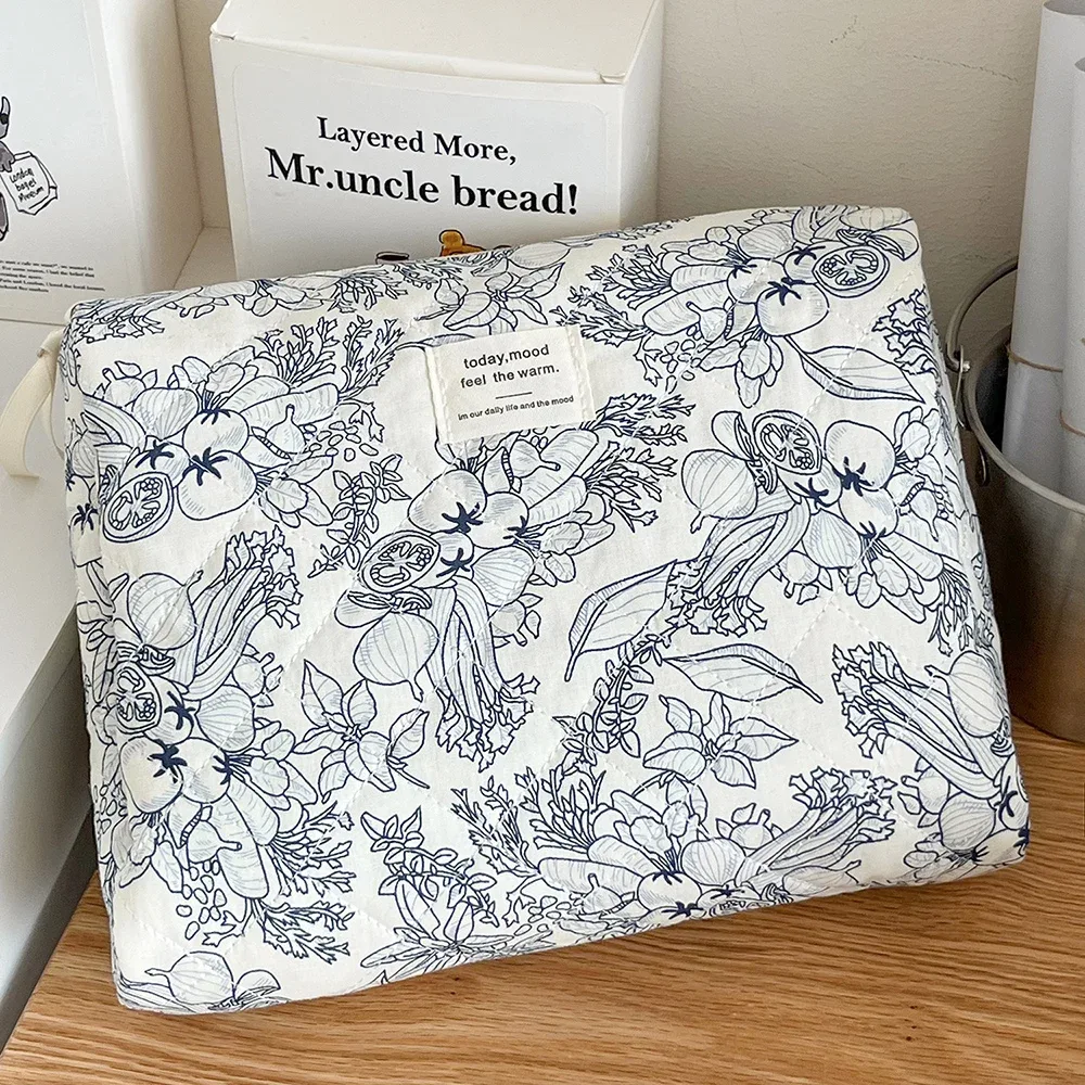 sac à main vintage à fleurs pour femmes, sac cosmétique portable avec fermeture éclair, trousse de maquillage, trousse de toilette pour voyage, poudres matelassées, vente en gros