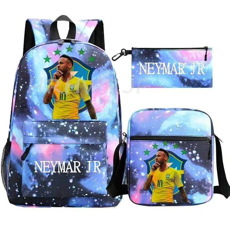 sacs à dos neymar, lot de 3, grand sac de voyage pour adolescents, sac d'école, sac à dos de sport, sac à dos décontracté en nylon classique pour ordinateur