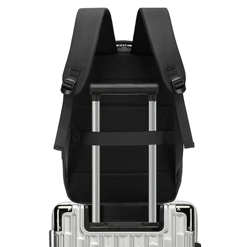 sac à dos d'affaires de grande capacité pour hommes, coque rigide, haut sens, décontracté, étanche, réfléchissant, pour ordinateur portable, usb, cartable pour hommes