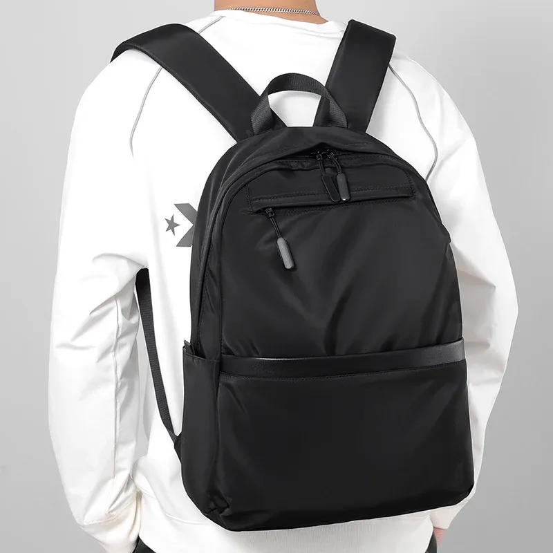 sac dos oxford université polyester noir compartiment ordinateur portable poche limon bandoulière arquée décontracté solide