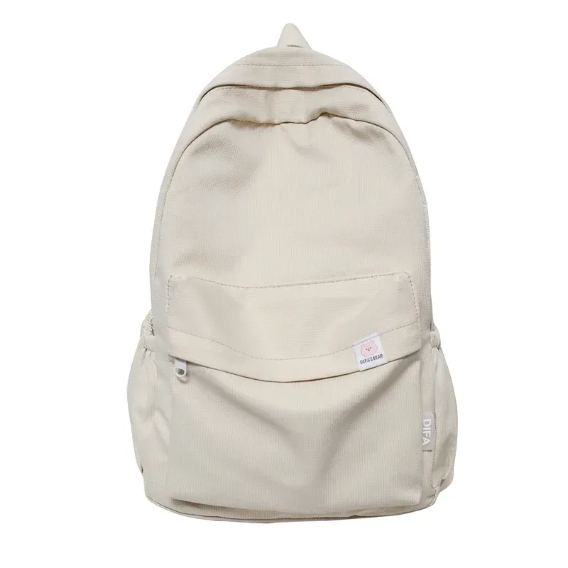 sac à dos en nylon de couleur unie pour femmes et adolescentes, de haute qualité, étanche, de style collégien, de voyage, d'école, nouvelle collection