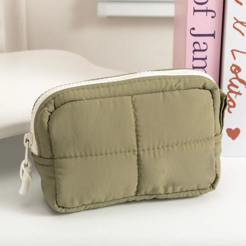 sac de maquillage en nylon de haute qualité avec compartiments, fermeture éclair, sac cosmétique étanche, trousse de toilette pour la maison et les voyages