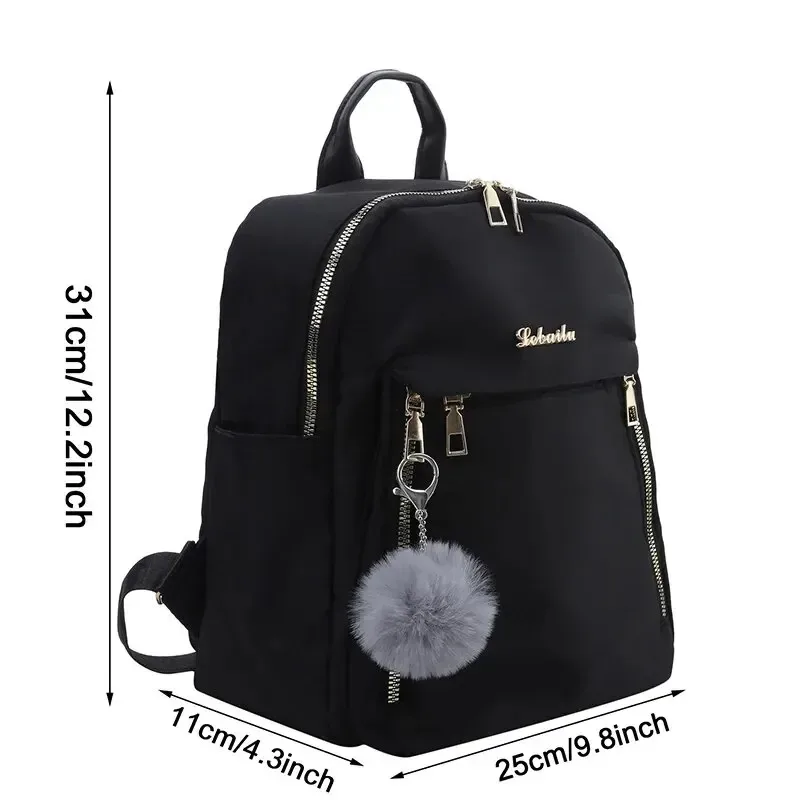 sac à dos d'étudiant simple noir de grande capacité style harajuku