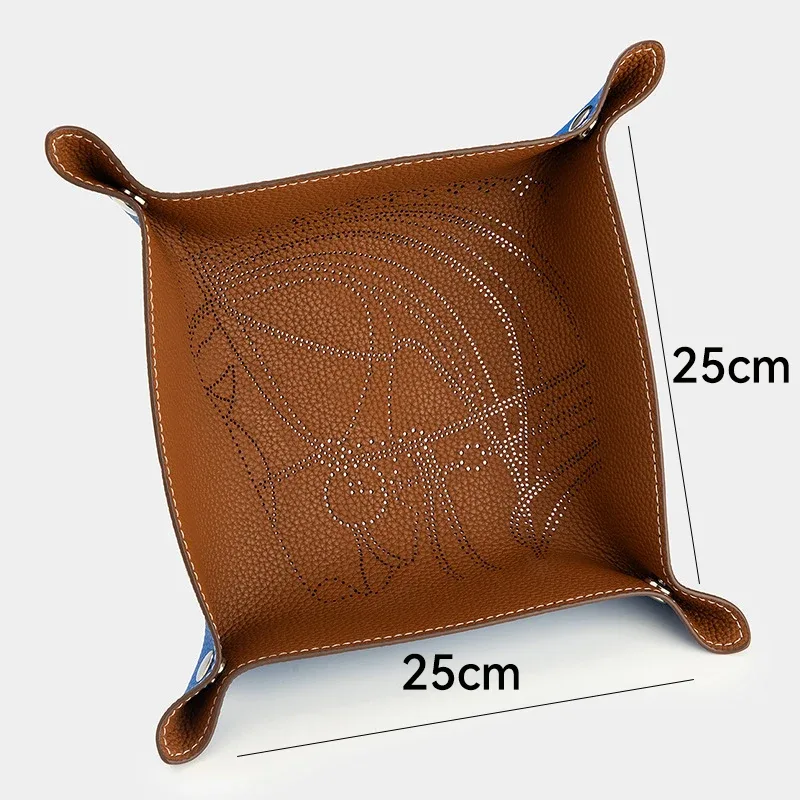plateau à bijoux en cuir de luxe en forme de tête de cheval, plateau de rangement en cuir pu pour clés, colliers, organisateur de bureau à domicile