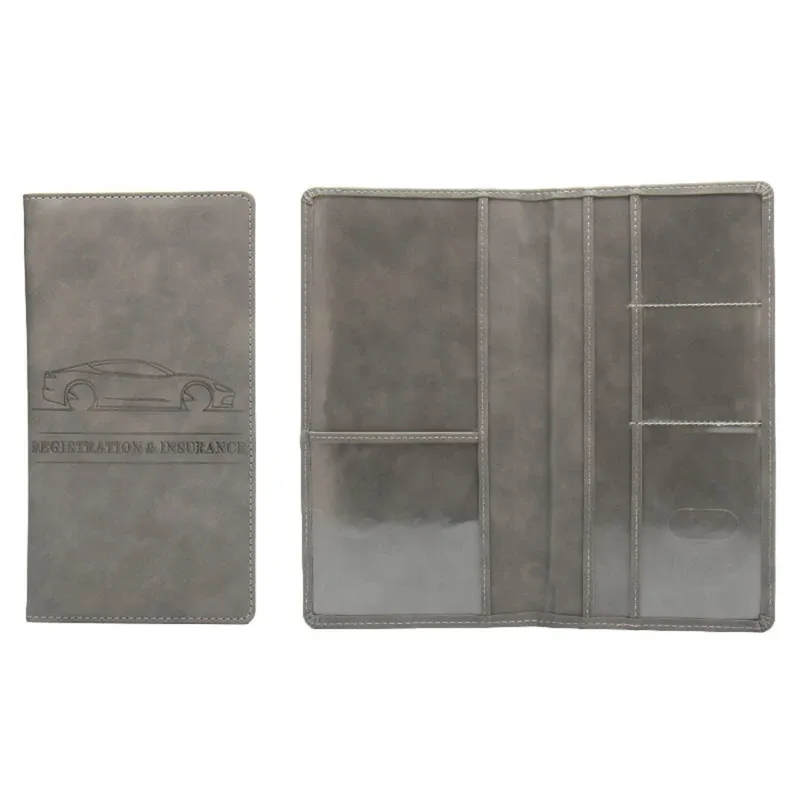 porte-assurance d'enregistrement de voiture, couverture de permis de conduire, documents automobiles en cuir, sac de rangement de permis de conduire, porte-carte de crédit