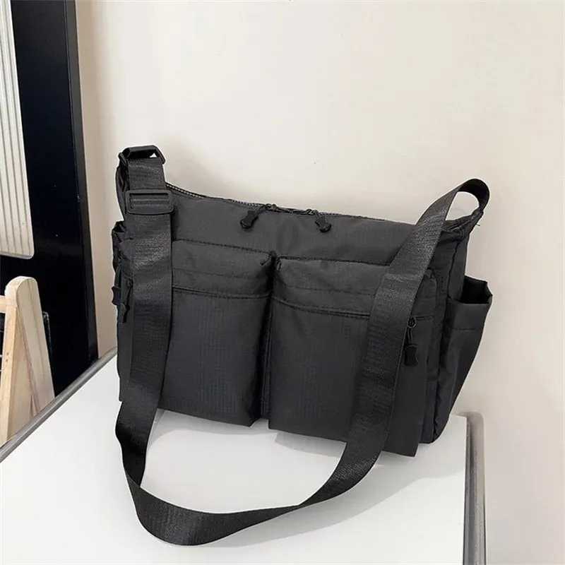 sacs messagers décontractés multi-poches pour femmes, sac à bandoulière en nylon tendance, grands sacs à main pour femmes, sac de voyage et de shopping pour femmes