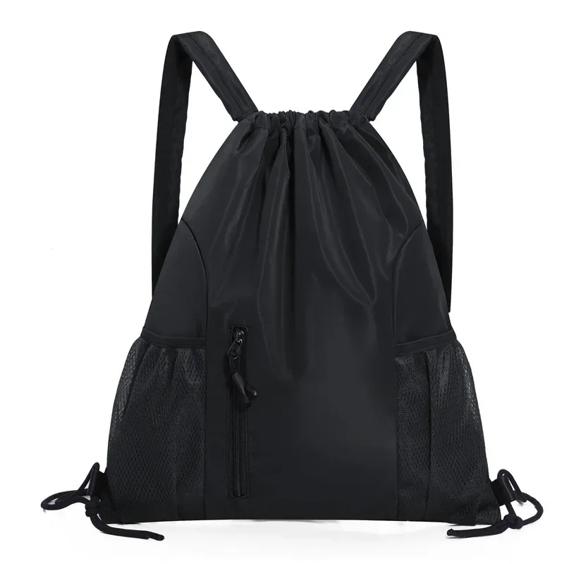 sac à dos oxford à cordon de serrage, grande capacité, couleur unie, décontracté, pour la gym, l'école, sac à dos multifonctionnel