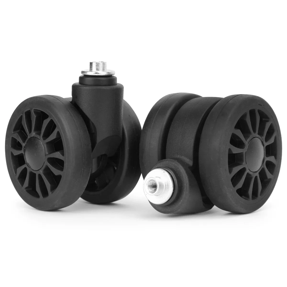 kit de réparation de roulette de chariot à stln-3 2 pièces, valise de remplacement, roues de boîte à bagages, double nucleo 360 ° spinner rapduty wheels
