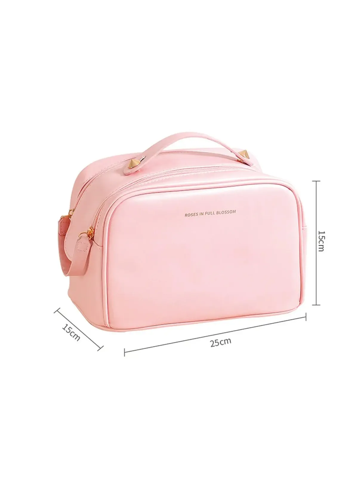 trousse à cosmétiques en maille noire à double couche, trousse de maquillage portable de grande capacité, trousses de toilette à fermeture éclair, trousse de voyage, évaluationstorage, poudres