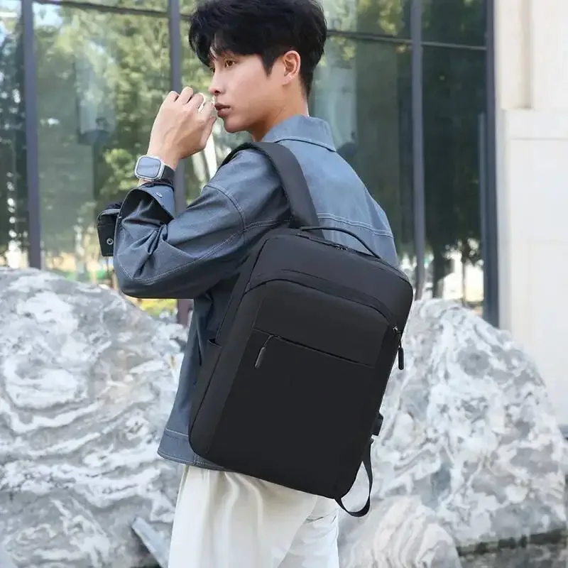 sacs à dos légers simples et décontractés à double épaule, sac à dos de voyage pour hommes, sac pour ordinateur portable de grande capacité