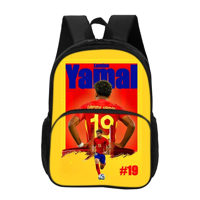 sac à dos l-lamin yamal avec poche avant, sac d'école pour étudiants, enfants, star du football, sac de sport, sac de voyage, sac à dos de grande capacité