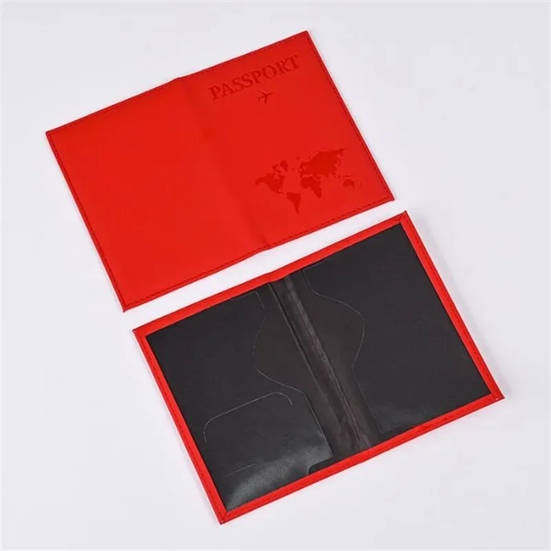 plan aérien accessoires de voyage porte-passeport couverture d'identité femmes hommes portable rose carte bancaire passeport affaires portefeuille en polyuréthane étui titulaire