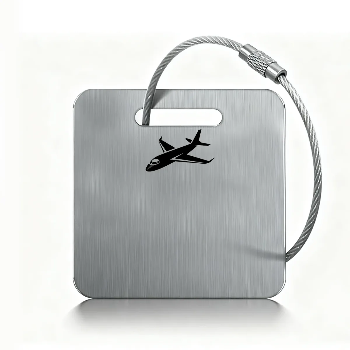 étiquette bagage métal carrée anse métal personnalisable voyage identité sécurité antiperte multicouleur travels accessoire