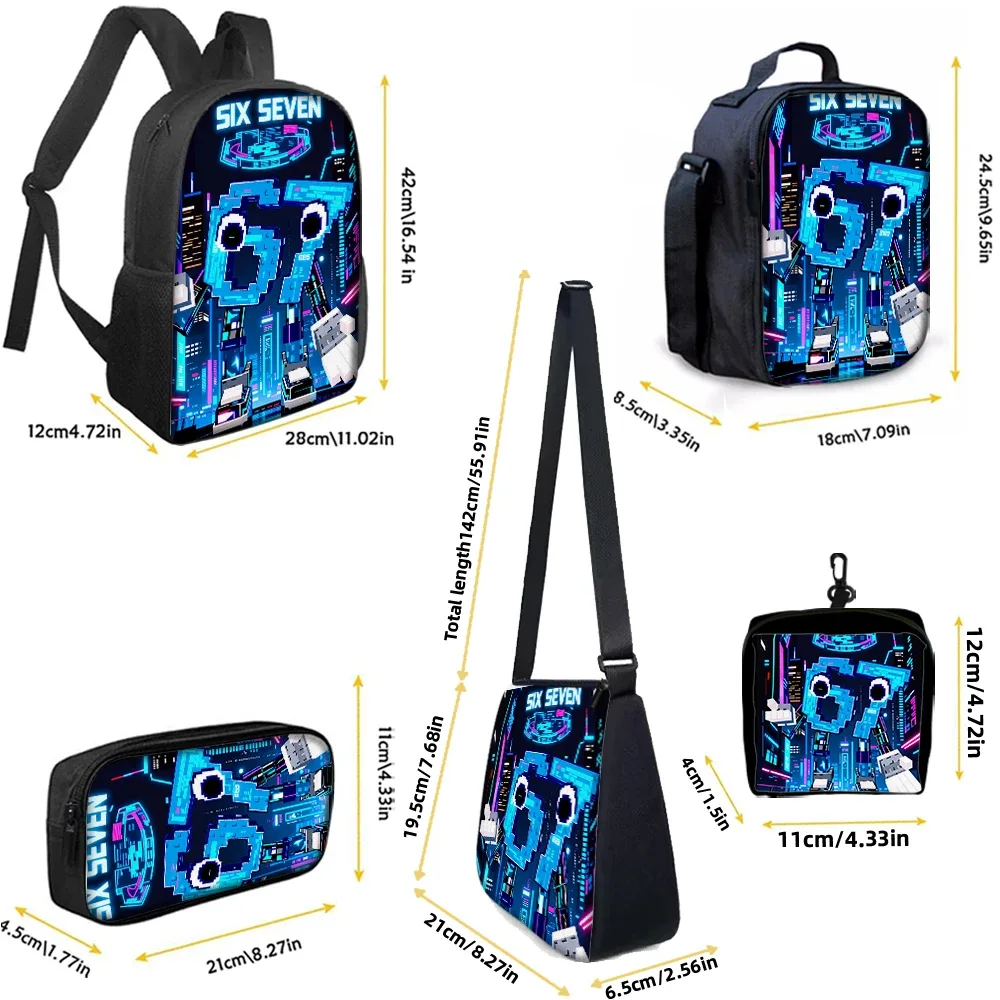 sac dos polyester design pixelisé sourire néon urbain bleu noir voyage école capacité inférieure deuxize ultragélight