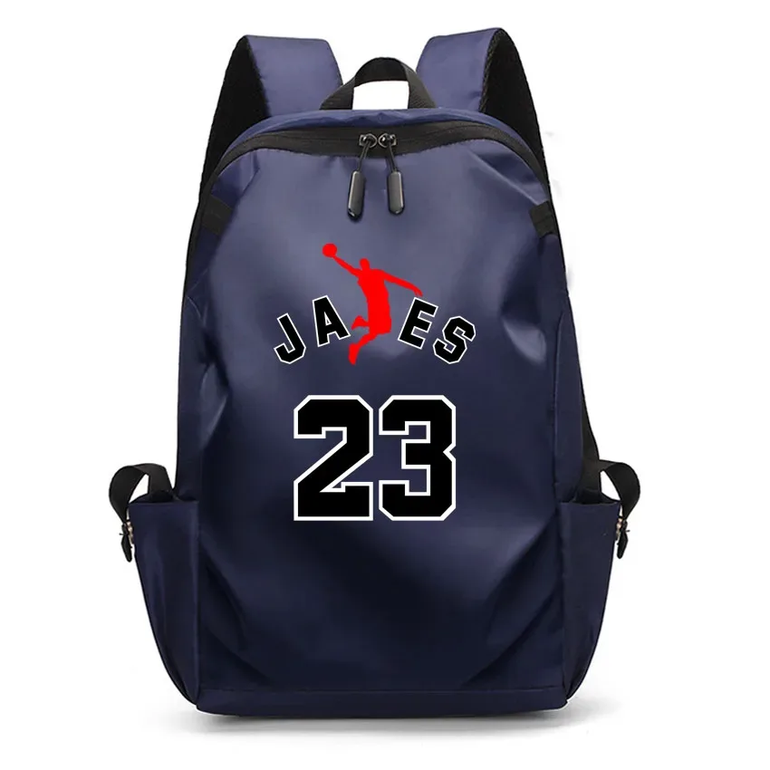 sac à dos en toile imprimée avec motif de lettre et numéro 23, sac d'école pour étudiants, sac à dos pour ordinateur portable, grande capacité, mode garçon et fille, albanes