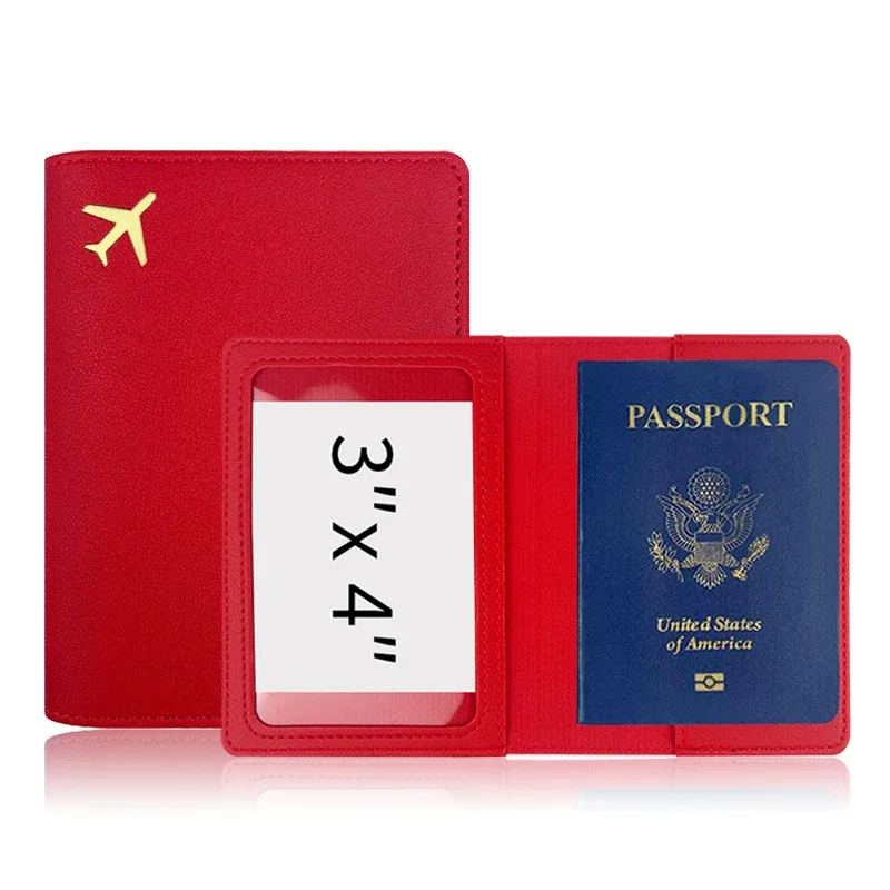 porte-passeport avec initiales personnalisées, couverture d'accessoires de voyage en avion doré, nom personnalisé, cadeau de mariage, logo de l'entreprise, manchon de passeport