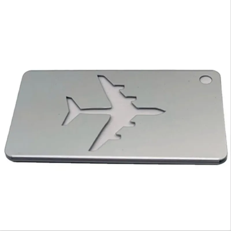 étiquettes de bagage de voyage en métal de mode étiquettes de nom de bagage porte-étiquette d'adresse de valise étiquette de bagage en alliage d'aluminium accessoires de voyage