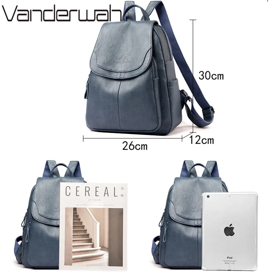 sac à dos en cuir de grande capacité pour femmes, sac d'école vintage de bonne qualité, sac à dos de voyage pour dames