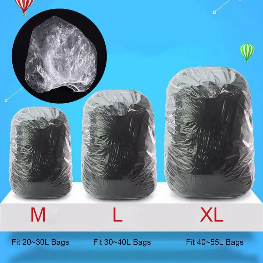 housse de pluie jetable transparente en plastique pour sac à dos, accessoire de voyage de haute qualité
