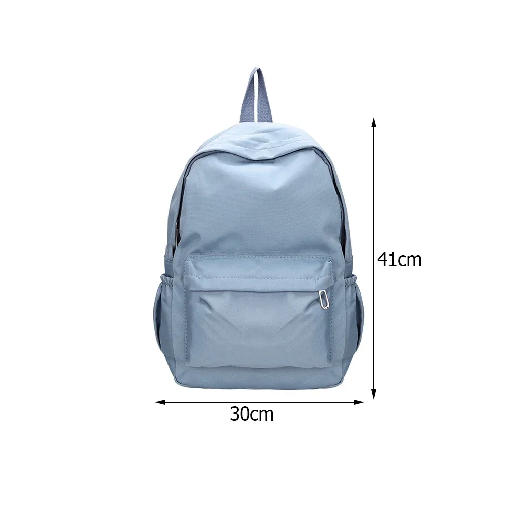 preppy – sac à bandoulière de couleur unie, sac à dos d'école en nylon pour adolescent coréen, sac d'école blanc, sac à dos de sport et de voyage pour femmes