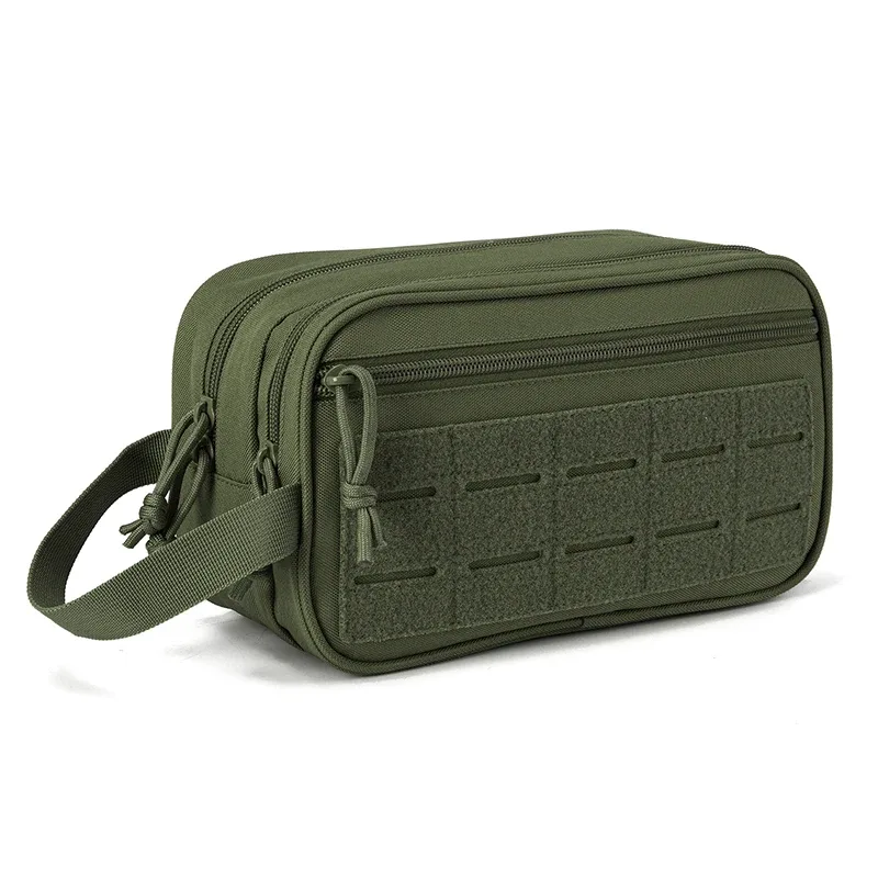lhi trousse de toilette tactique pour hommes sac d'hygiène compartiment étanche outil de voyage molle petit kit dopp