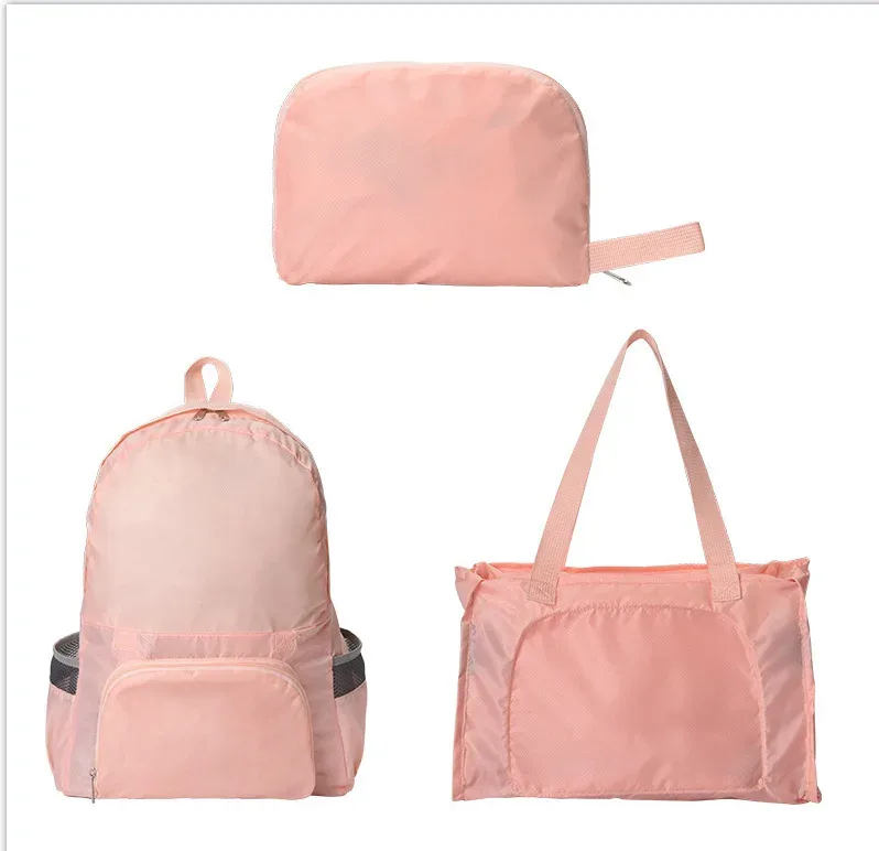 nouveau sac à dos de voyage multifonctionnel double pliable de conception avec sac d'école extérieur étanche 2025