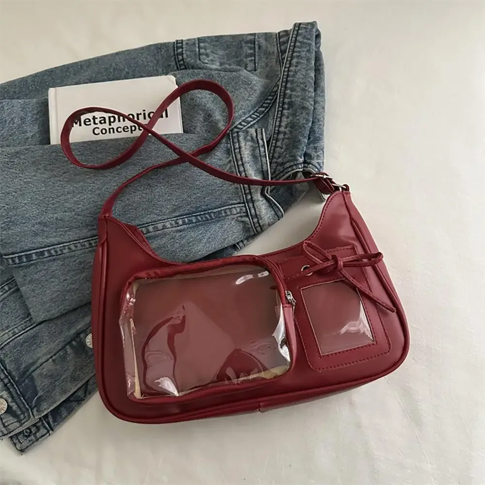 nouveau sac ita transparent école sac à bandoulière coréen y2k douleur sac à bandoulière japonais concepteur preppy sac à main sac à fermeture éclair
