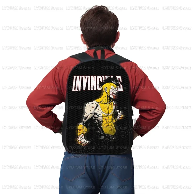 invincible hero print sac à dos hommes sac à dos bande dessinée omni mark enfants sacs d'école pour adolescent sac à dos ordinateur portable sacs à dos bookbag