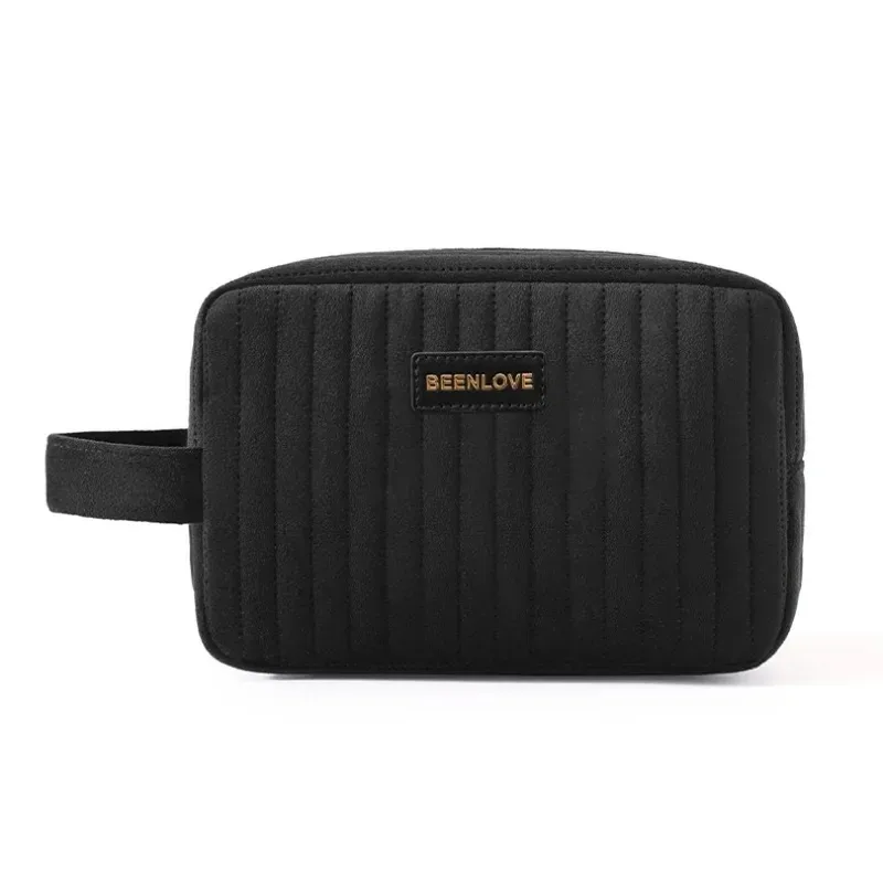 sac de rangement pour maquillage en velours pour la saison froide, grande capacité, pochette cosmétique pour pinceaux, cosmétiques, voyage, rangement quotidien
