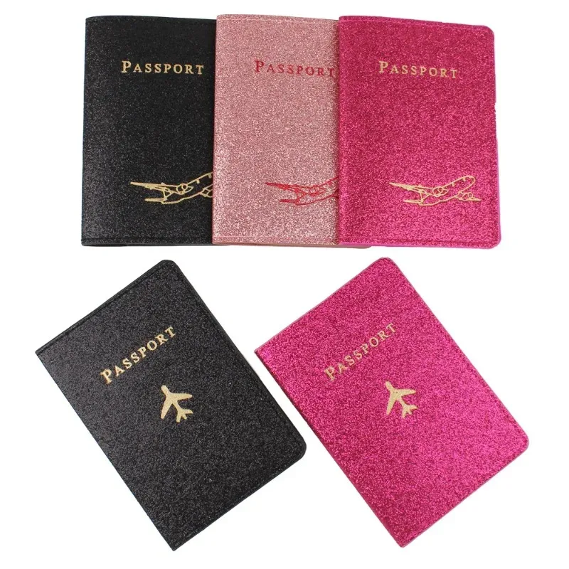 protège passeport organisateur avion doré noir rose pâle voyage document portefeuille crédit card protection