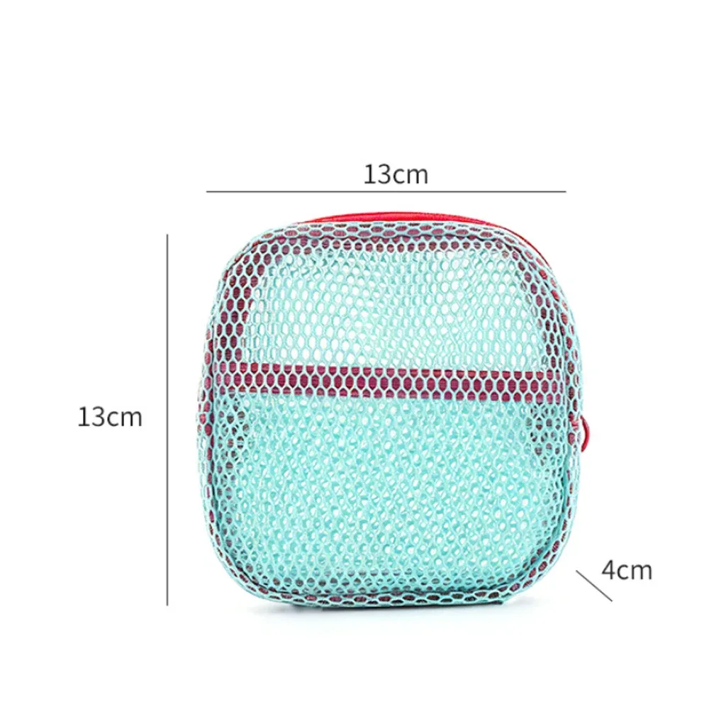 sac de rangement cosmétique tendance de grande capacité - trousse de toilette de voyage en maille violette/verte avec plusieurs compartiments, design léger et pliable, adapté pour la salle de sport, le camping et les v
