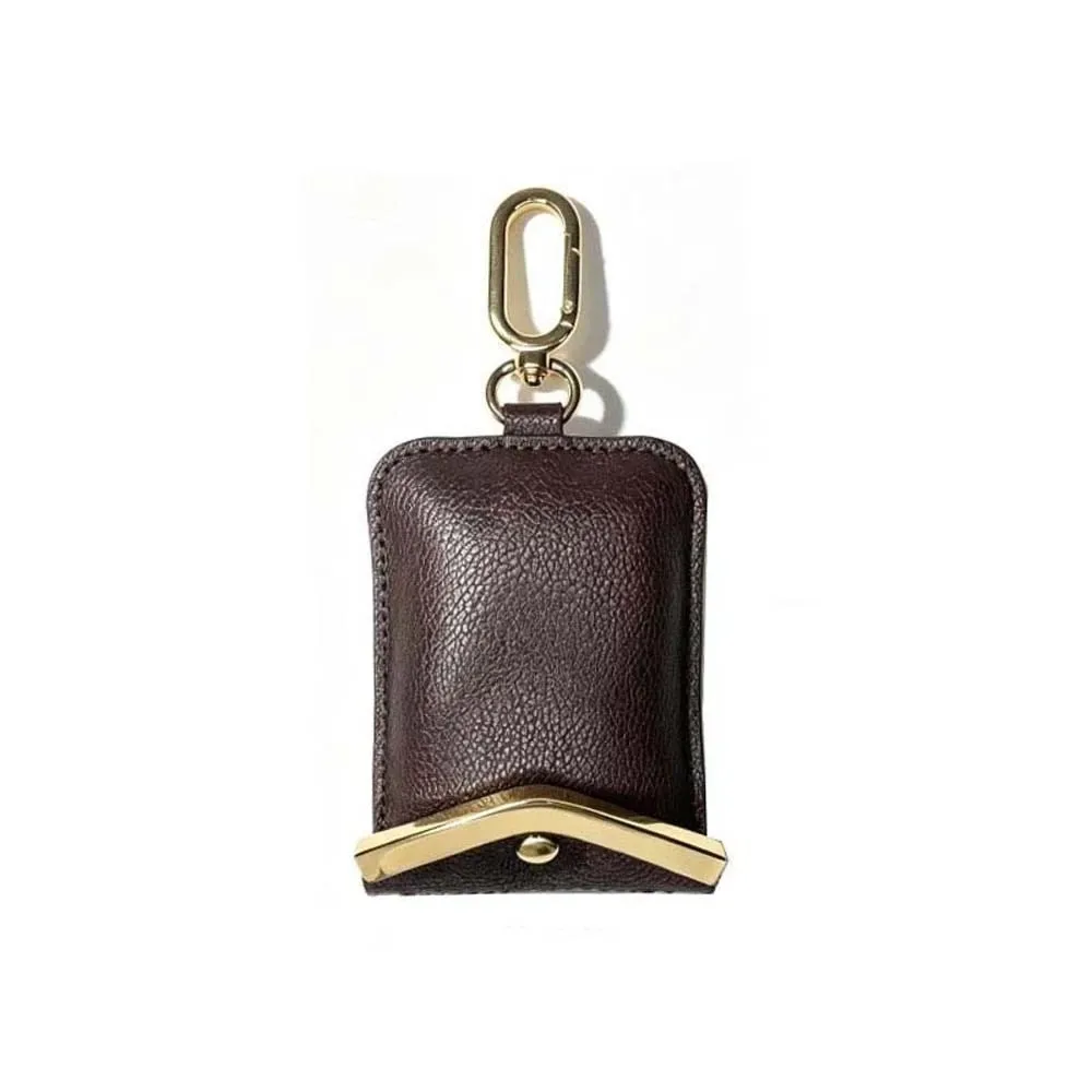 sac fourre-tout mini pliable anti-déchirure en similicuir couleur unie avec porte-clés, grande capacité, pochette 2-en-1 pour sac et breloque